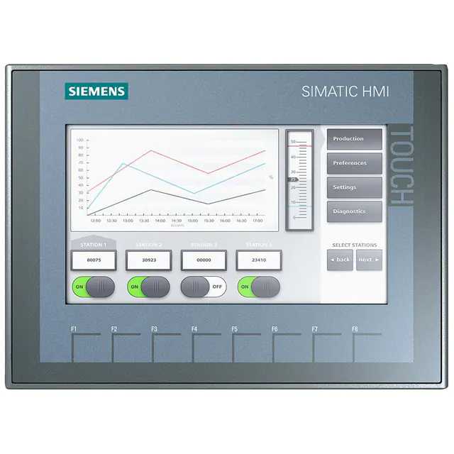 Современная панель оператора (HMI) Siemens с сенсорным экраном для промышленного применения