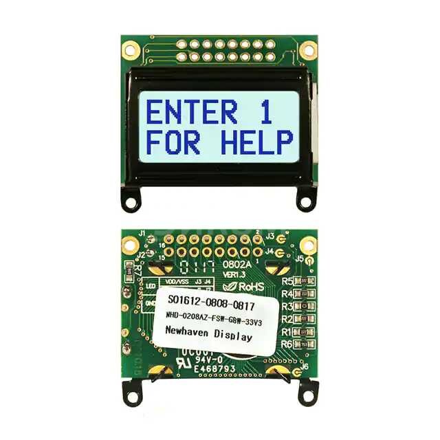 NHD-0208AZ-FSW-GBW-33V3 NHD-0208AZ-FSW-GBW-33V3